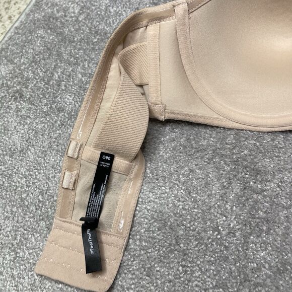 Torrid Push Up Strapless Bra 38C Beige Adjustable Back Closure Padded Underwire - Picture 8 of 14